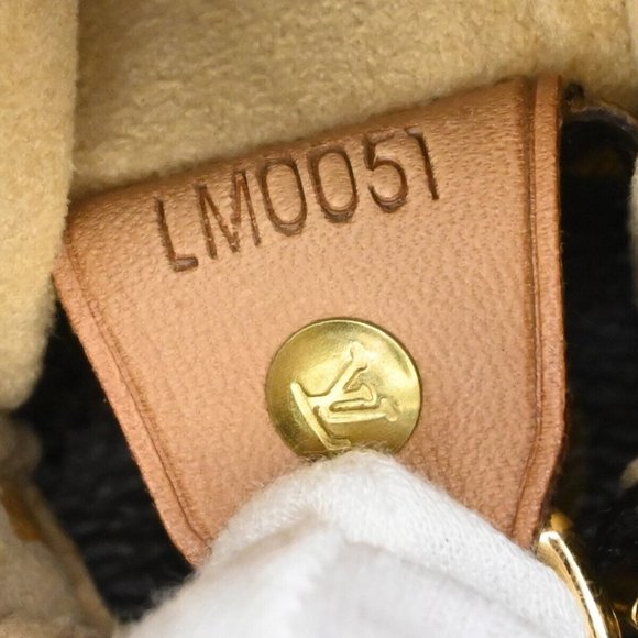 LOUIS VUITTON Logo Looping GM Shoulder Bag Monogram Leather Brown - Picture 10 of 15